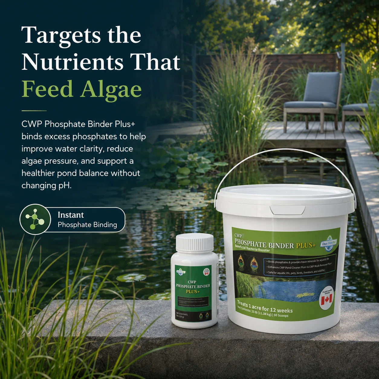 CWP Phosphate Binder Plus | All-Natural Treatment | Pond Treatment Pond Supply