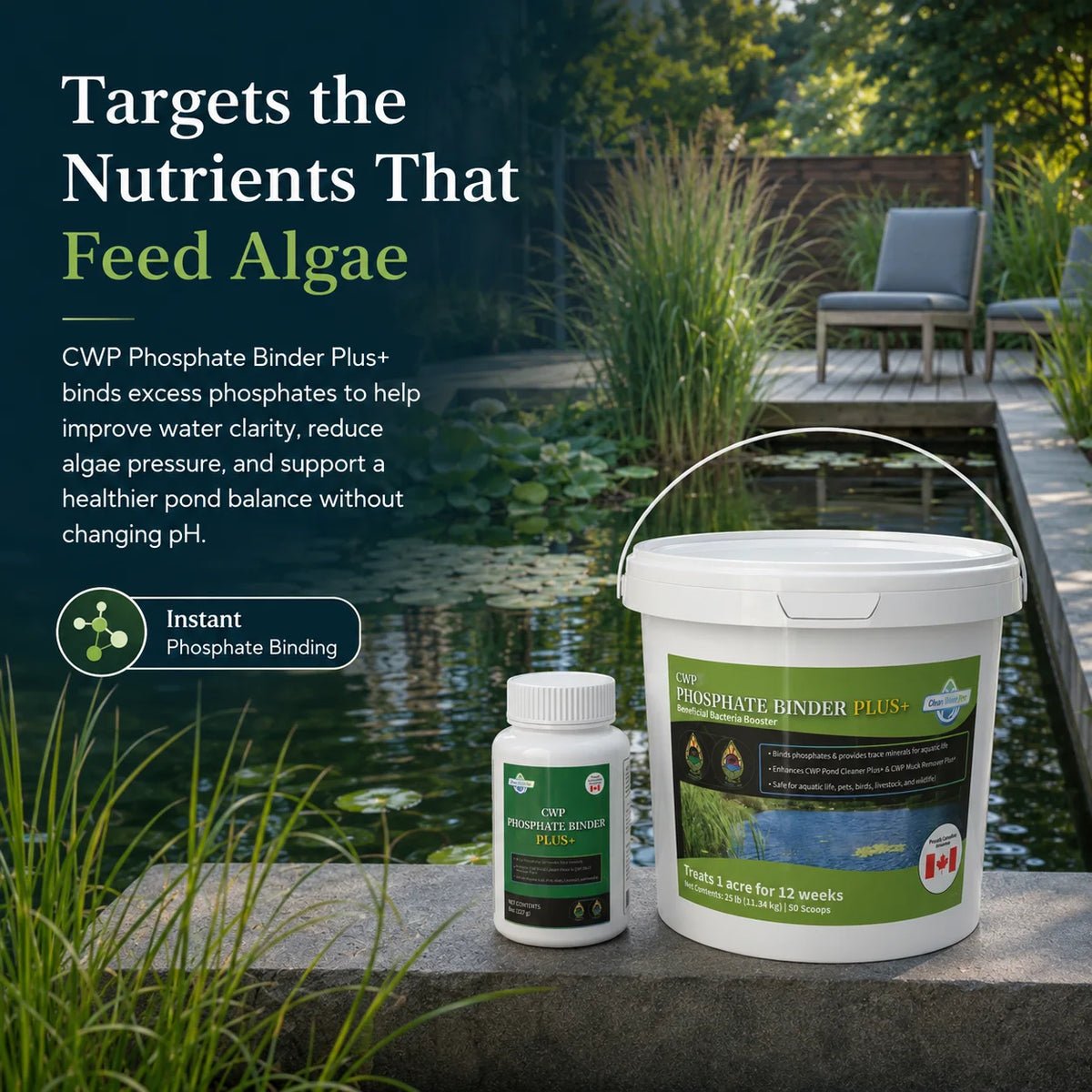 CWP Phosphate Binder Plus | All-Natural Treatment | Pond Treatment Pond Supply