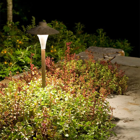 China Hat Area/Path Light | Pathway Lights | CAST Bronze Light Fixture Pond Supply