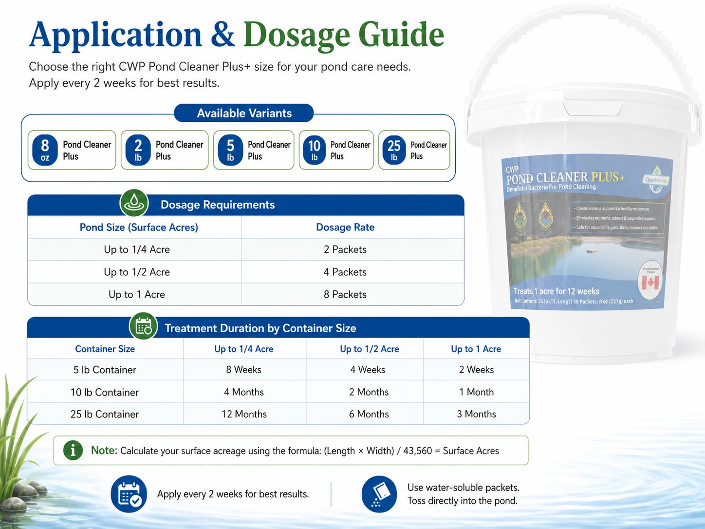 CWP Pond Cleaner Plus | Water Clarifier | Pond Treatment Pond Supply
