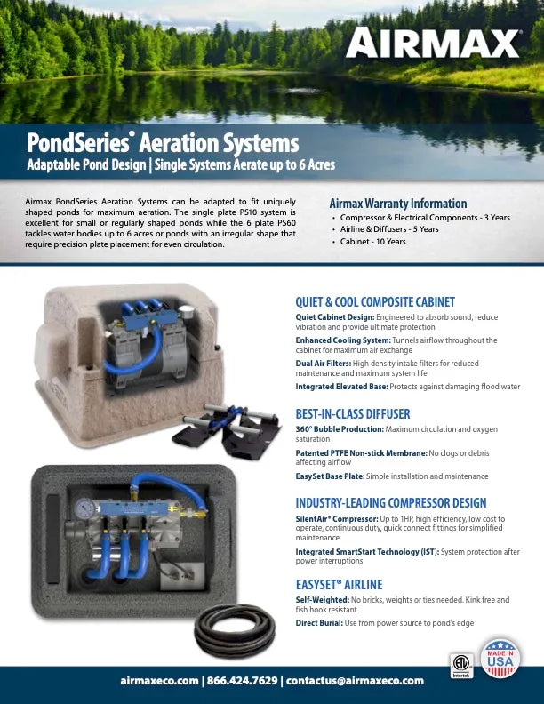 Airmax PS10 | Water Aeration | Pond Aerator | Up to 1 Acre Pond Supply